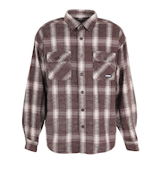 エクストララージ（XLARGE）URBAN PLAID 長袖シャツ 101254014002-BROWN