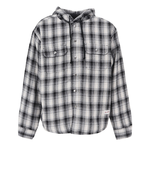 エクストララージ（XLARGE）HOODED FLANNEL シャツ 101253014006-BLACK