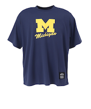 スポルディング（SPALDING）バスケットボールウェア Tシャツ ミシガン Mロゴ クラシック SMT25139MNV