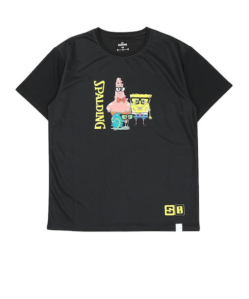 スポルディング（SPALDING）バスケットボールウェア ジュニア Tシャツ スポンジ・ボブ ドレスアップ SJT25177SBK