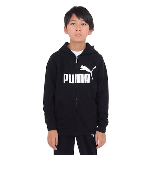 プーマ（PUMA）パーカー スウェット ESS ビッグロゴ フーデッドジャケット 848437 01 BLK