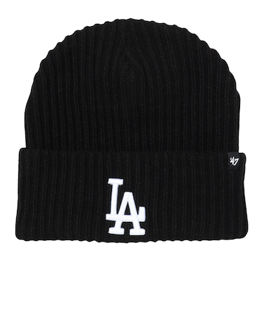 フォーティーセブン（47）帽子  '47 カフニット ロサンゼルス・ドジャース ブラック×ホワイト Harbor 14858283