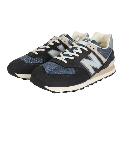 ニューバランス（new balance）スニーカー スポーツシューズ 574 ブラック グレー U574SGGD カジュアルシューズ スエード