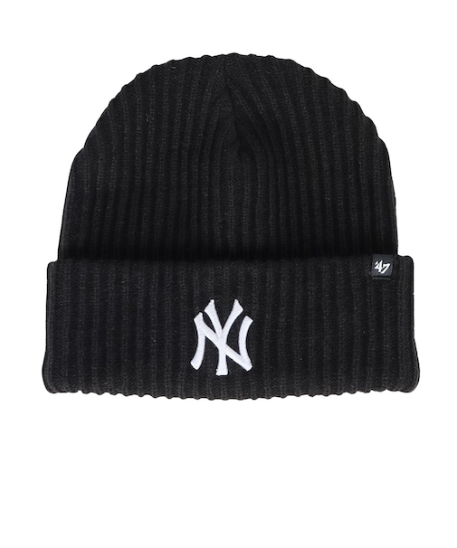 フォーティーセブン（47）帽子 キャップ '47 カフニット ニューヨーク・ヤンキース Harbor ブラック×ホワイト 14858440