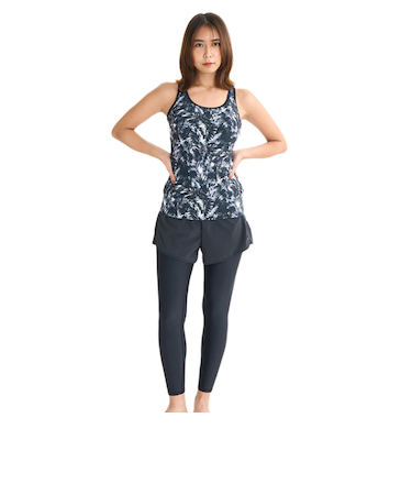 ロキシー(ROXY)フィットネス水着 レディース 水泳 Roxy Fitness DO YOUR BEST 水陸両用 めくれ防止 黒 S-Lサイズ 25FWR…