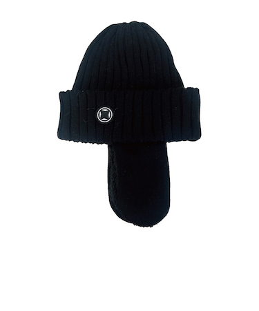 ベスプ（VESP）帽子 イヤーボア ニットビーニー VPMB1036BK