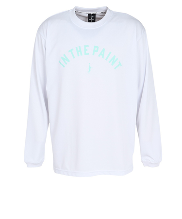 インザペイント（IN THE PAINT）バスケットボールウェア アーチロゴ 長袖シャツ ITP25434WHT/MNT