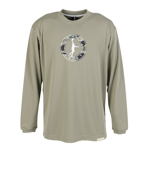 インザペイント（IN THE PAINT）バスケットボールウェア ナチュラル サークルカモ 長袖シャツ ITP25422CAM