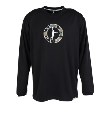 インザペイント（IN THE PAINT）バスケットボールウェア ナチュラル サークルカモ 長袖シャツ ITP25422BLK