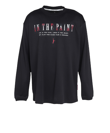 インザペイント（IN THE PAINT）バスケットボールウェア メッセージ 長袖シャツ ITP25406BLK