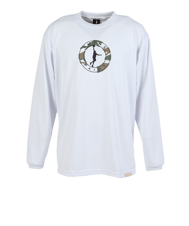 インザペイント（IN THE PAINT）バスケットボールウェア ナチュラル サークルカモ 長袖シャツ ITP25422WHT