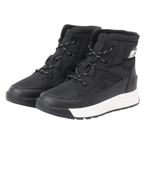 ソレル（SOREL）ブーツ カジュアルシューズ ウィットニー 3 ミッド ウォータープルーフ ブラック NL5282 010 カジュアル 防水 アウトドア