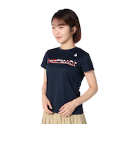 ルコックスポルティフ（lecoqsportif）テニスウェア トリコロール プリント ゲームシャツ LN4FHT90L NV00