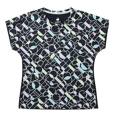 ルコックスポルティフ（lecoqsportif）テニスウェア ロゴグラフィックゲームシャツ LN5SHT30L NV00