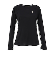 ルコックスポルティフ（lecoqsportif）テニスウェア エールフォルム グラフィック長袖ゲームシャツ LN4FLT10L BK00