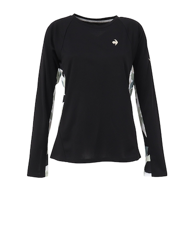 ルコックスポルティフ（lecoqsportif）テニスウェア エールフォルム グラフィック長袖ゲームシャツ LN4FLT10L BK00