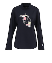 ルコックスポルティフ（lecoqsportif）テニスウェア モックネック長袖シャツ LN5SLT50L NV00