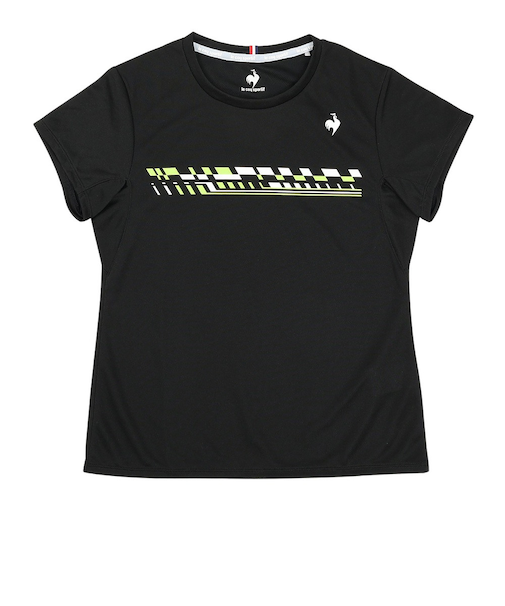 ルコックスポルティフ（lecoqsportif）テニスウェア トリコロールプリントゲームシャツ LN4FHT90L BK00