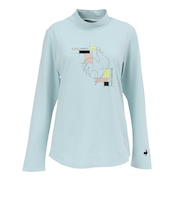 ルコックスポルティフ（lecoqsportif）テニスウェア レディース モックネック長袖シャツ LN5SLT50L BL00