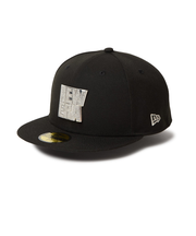 ニューエラ（NEW ERA）帽子 キャップ  59FIFTY ラインストーンバッジ ニューエラロゴ 黒 ブラック SS-Lサイズ 14668129