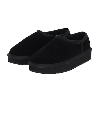 エミュ（EMU）カジュアルシューズ プラットフォーム ピコ ウールスリッポン ブラック W13253BLK ムートン 厚底 ブーツ