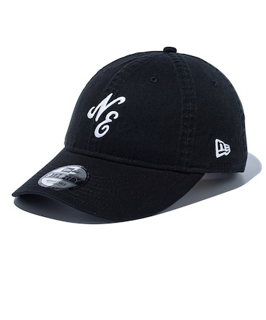 ニューエラ（NEW ERA）帽子 キャップ 930 ロングバイザー クラシックロゴ ウォッシュドコットン 黒 ブラック Mサイズ 14527273