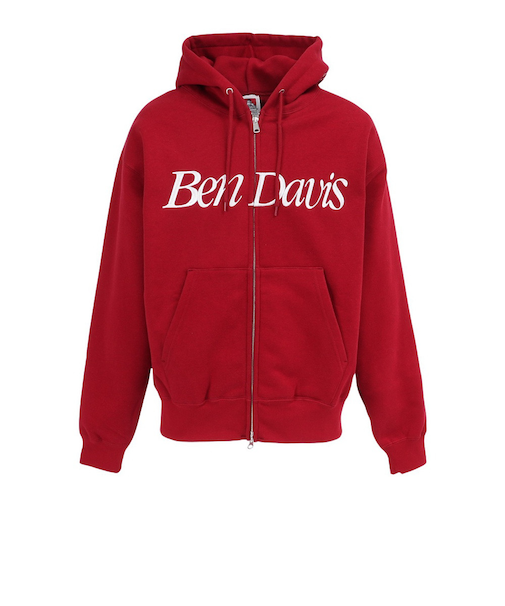 ベンデイビス（BEN DAVIS）ロゴジップパーカー 25780063-RED