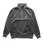 ベロア ハーフジップ フリースシャツ IPDHZSH-1015-C.GRY