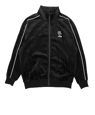SHAKA ジップアップ ベロア トラックジャケット IPDFZSH-1016-BLK
