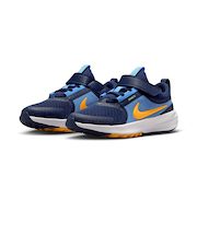 ナイキ（NIKE）ジュニア スポーツシューズ ベルクロ ベルト付き スニーカー スター ランナー 5 PS ネイビー HF7005-403