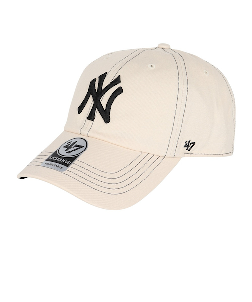 フォーティーセブン（47）帽子 キャップ クリーンナップ ニューヨーク・ヤンキース Contrast Stitch ベージュ 14858224