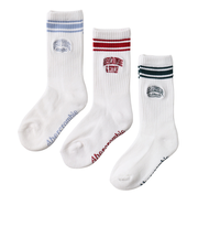 アバクロンビー&フィッチ（Abercrombie & Fitch）靴下 AFHN VARSITY CREW ソックス 3足組 青 ブルー 21－23センチ B…