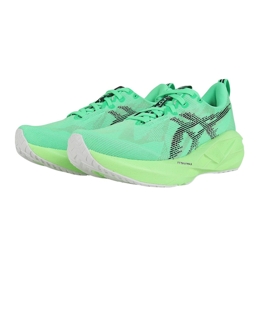 アシックス(ASICS)ランニングシューズ ジョギングシューズ ノヴァブラスト 5 グリーン ブラック 1011C224.300