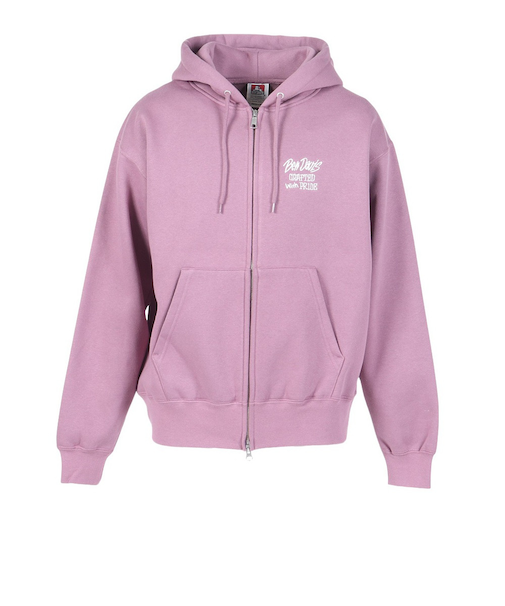 ベンデイビス（BEN DAVIS）バックプリントジップパーカー 25780051-PNK