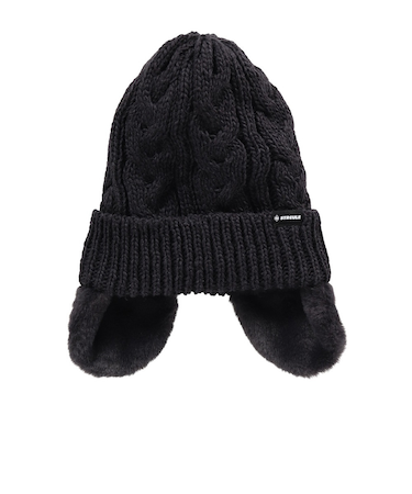 帽子 耳付き ニット帽 ST25FB0079 BLK