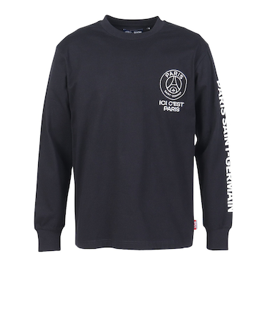 パリ サン ジェルマン（PSG）長袖 エンブレム Tシャツ PS0325FW0003-BLK