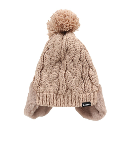 帽子 耳付き ポンポン ニット帽 ST25FB0080 BEG
