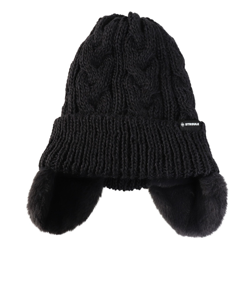 ジュニア 耳付き ニット帽 ST25FB0082 BLK