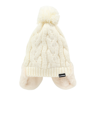 帽子 耳付き ポンポン ニット帽 ST25FB0080 OWHT