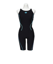 アリーナ(ARENA)競泳水着 レディース 水泳 タフスーツ トレーニングワンピース スパッツ 黒×青 S-LLサイズ AS6SWM02L BKBL