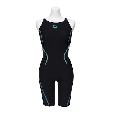 アリーナ（ARENA）競泳水着 レディース 水泳 タフスーツ トレーニングワンピース スパッツ 黒×青 S-LLサイズ AS6SWM02L BKBL