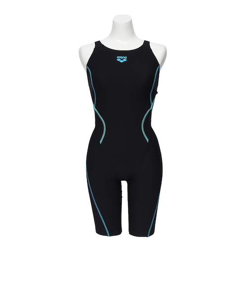 アリーナ（ARENA）競泳水着 レディース 水泳 タフスーツ トレーニングワンピース スパッツ 黒×青 S-LLサイズ AS6SWM02L BKBL