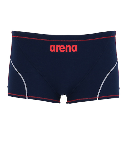 アリーナ（ARENA）競泳水着 メンズ 水泳 タフスーツ トレーニングスパッツ ショートレッグ 紺×赤 S-LLサイズ AS6SWM04M NVRD