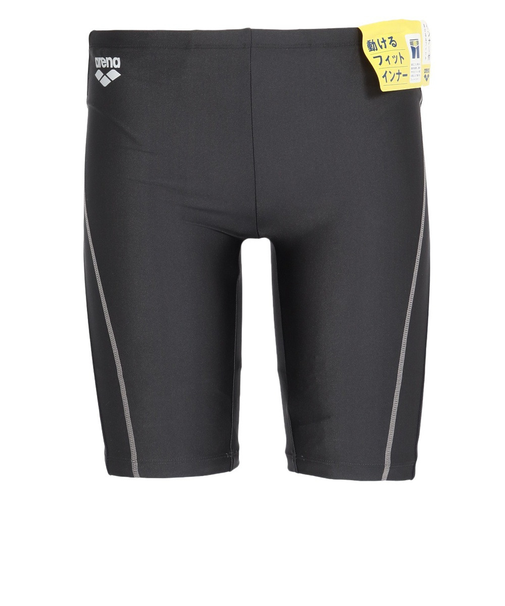 アリーナ（ARENA）水着 メンズ 水泳 フィットネス水着 ハーフレッグ インナー付き グレー×黒 M-3Lサイズ AS6SWF66M GYBK
