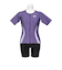 アリーナ（ARENA）水着 レディース フィットネスセパレート 上下セット カバーバック 紫×黒 M-LLサイズ AS5SWF43L PPBK 半袖