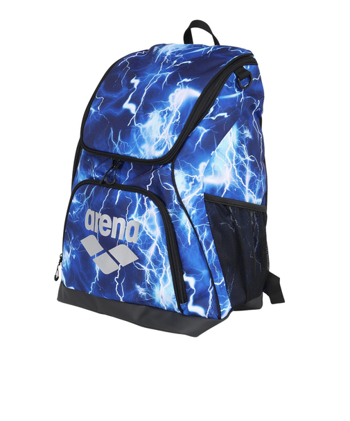 アリーナ（ARENA）水泳バッグ バックパック 総柄 35L 青×シルバー AS6SBP31U BLSL スイミングバッグ