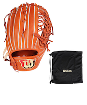 ウイルソン（Wilson）硬式用グラブ ユーティリ用 野球グローブ 一般 DUAL DU型 Tオレンジ WBW102943