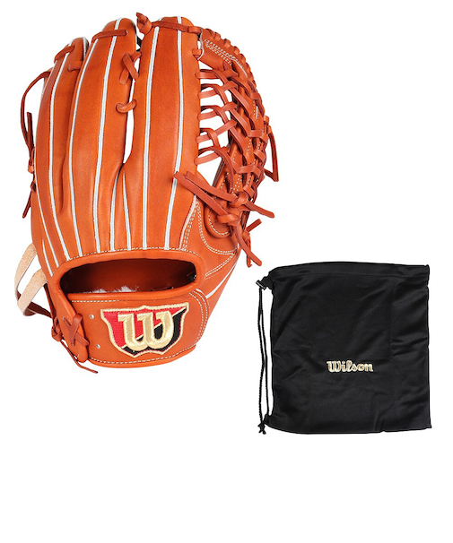 ウイルソン（Wilson）硬式用グラブ ユーティリ用 野球グローブ 一般 DUAL DU型 Tオレンジ WBW102943