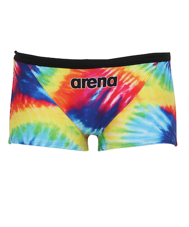 アリーナ（ARENA）競泳水着 メンズ 水泳 タフスーツ トレーニングスパッツ ショートレッグ 黄×青 M-LLサイズ AS6SWM14M YLBL