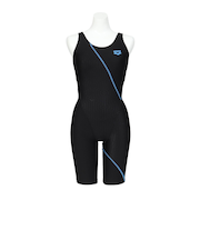 アリーナ(ARENA)フィットネス水着 アクアエクサ フィットネスワンピース スパッツ 黒 S-3Lサイズ AS5SWF02L BKBL